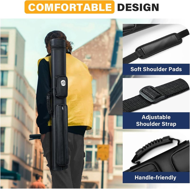 Trymaker Pool Cue Case, 2x2 Pool Stick Case (Not for 3/4) – Hard Billiard Bag for 2 Sticks, Billiard Accessories - Image 5